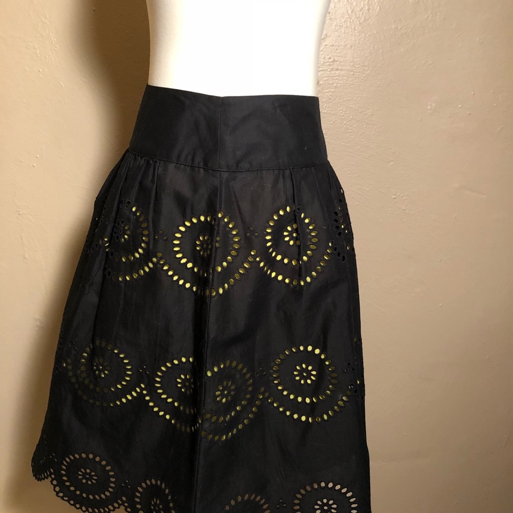 Black Eyelet Skirt